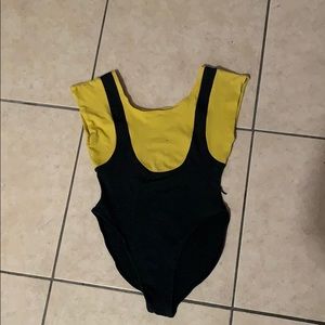 yellow/black bodysuit